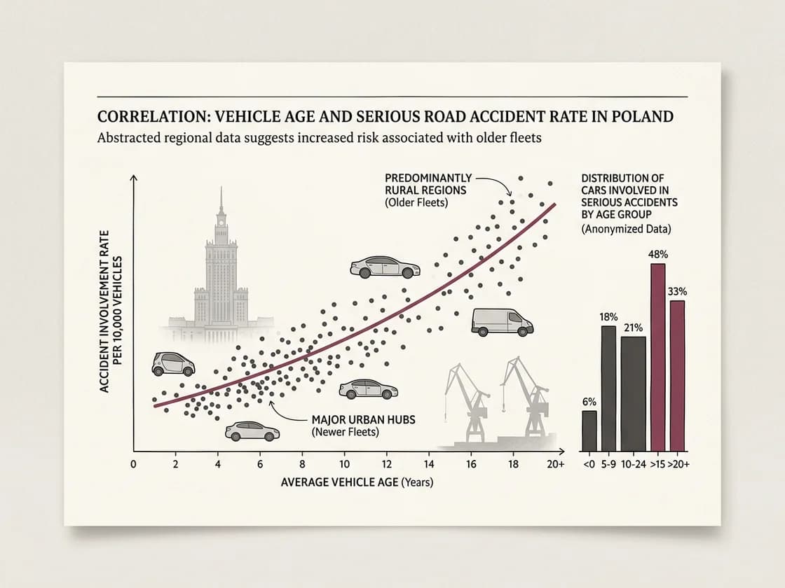 Stary park — stary problem? Wiek aut a bezpieczeństwo na polskich drogach