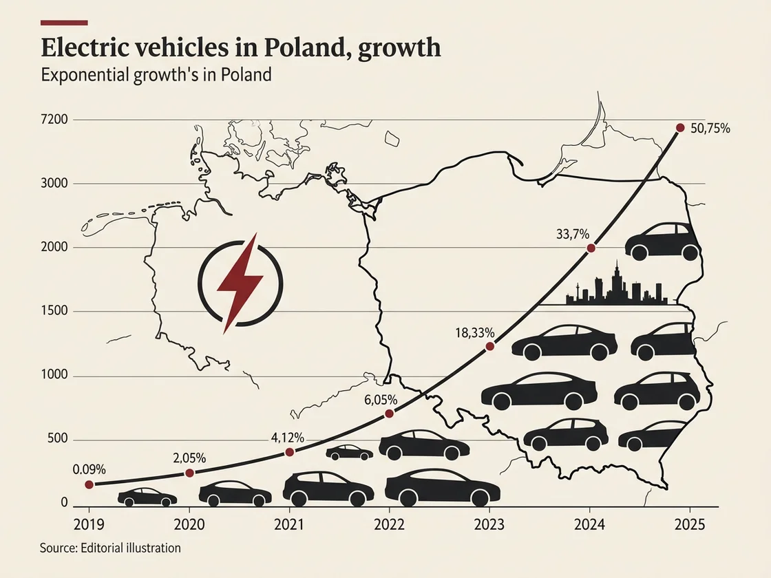 Boom elektryczny w Polsce: od 9917 BEV do 138 000