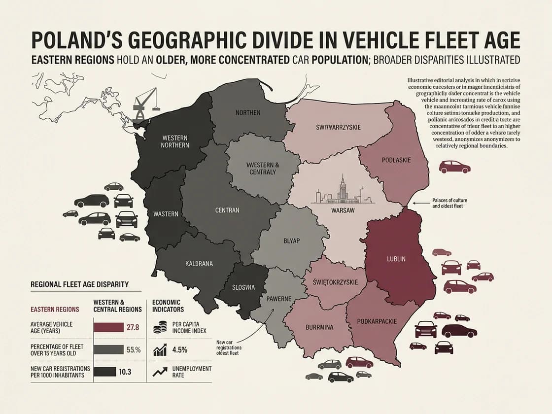 Ściany wschodnia i podkarpacka — gdzie polskie auta są najstarsze